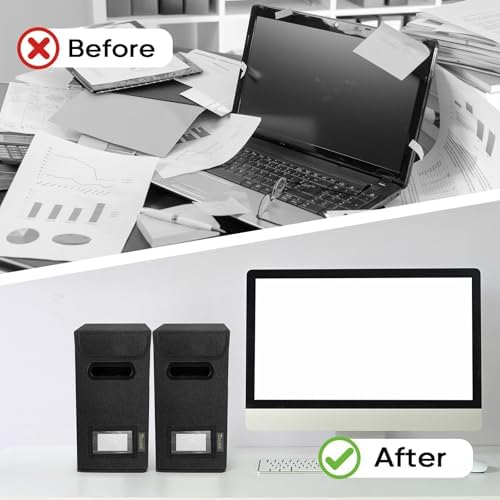 BALEINE File Organizer Box with Lid, Collapsible Hanging File Storage Box - Image 7
