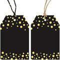 Anwyll Gift Tags with String - 100 Pcs Black Gift Tags for Presents by Anwyll