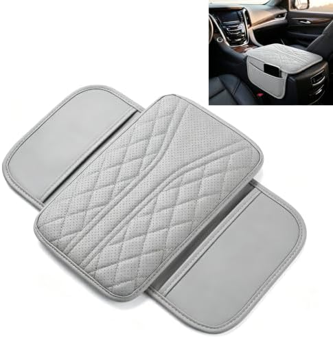 Arm Rest Cover for Car, Leather Console Pad with 2 Storage Bags by Unknown