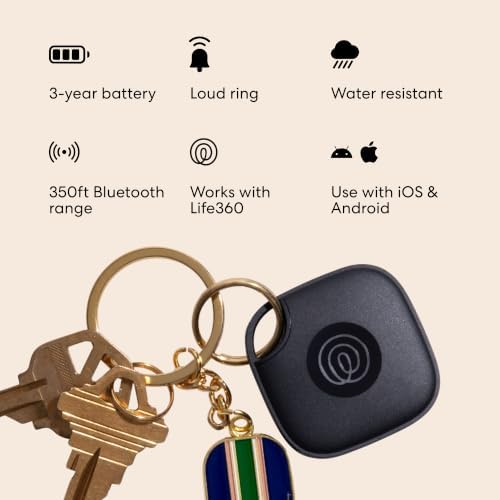 Life360 Tile - Bluetooth Tracker, Keys Finder and Item Locator for Keys, Bags and More. Phone Finder. Both iOS and Android Compatible. 2-Pack (Black/White) - Image 6