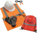AABACO PPE Kit, Vest, Hard Hat, Gloves & Glasses, Hi-Vis Orange, Gloves L by AabacoEnvironmental