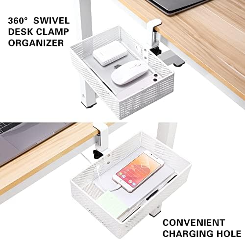 Under Desk Drawer, Clamp on Desk Organizer Hanging Desk Storage Under Table - Image 4