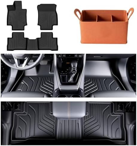 Floor Mat Replacement for 2019-2025 RAV4 ((Include Hybrid) Floor Mats All-Weather TPE Car Floor Mat - Rubber Floor Mat for First and Second Row - Non-Slip Car Mat Accessories by Unknown