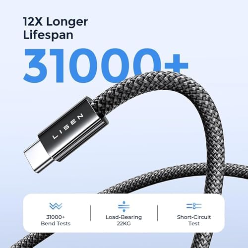 LISEN 240W USB C to USB C Cable, PS/2 Charging Cable (10FT+10FT) - Image 5