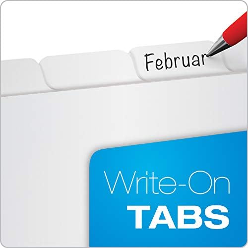 Oxford Binder Dividers for 3 Ring Binders, 10 Pack, 8-Tab Dividers, Write On Tabs, White Paper, 80 Total - Image 2