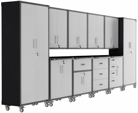 10-Piece Garage Storage Cabinets System Heavy Duty Workshop Set by FLIXELIO