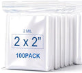 2''X 2'' (Pack of 100) 2 Mil Thick Clear Reclosable Small Zip Plastic Poly Bags With Resealable Lock Seal Zipper for Photo, Jewelry, Bakery, Treats, Travel, Storage, Packaging & Shipping by HighQualityLeatherNeedlesBentNeedlesAndZipperPlasticBags