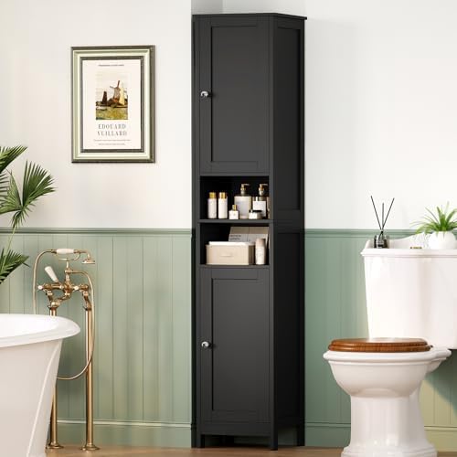 TEENFON 67" Tall Bathroom Cabinet with Adjustable Shelves and Doors - Image 2