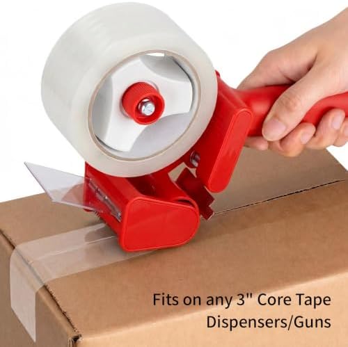 Clear Packing Tape 1.88 Inch x 60 Yds x 2 Rolls, Packing Tape with Dispenser, Heavy Duty Packaging Tape, Strong Adhesive Moving Tape, Tear Resistant, Easy Tear, No Residue for Shipping - Image 5