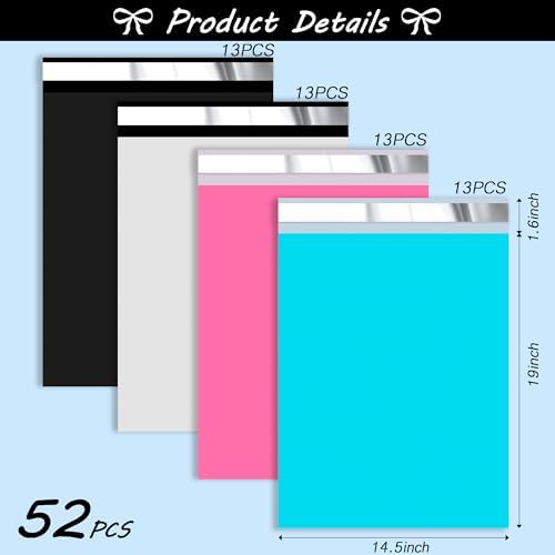 JinRuiKJ 14.5x19 Poly Mailers Variety Pack of 50, 13Pcs Each Color - Image 2