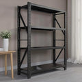 Heavy Duty Warehouse Shelving 4-Tier Industrial Steel Storage Shelves, 2600LB Capacity Per Shelf, Adjustable Shelves for Garage/Factory/Commercial Use (Black, W60*D20*H79) by Unknown