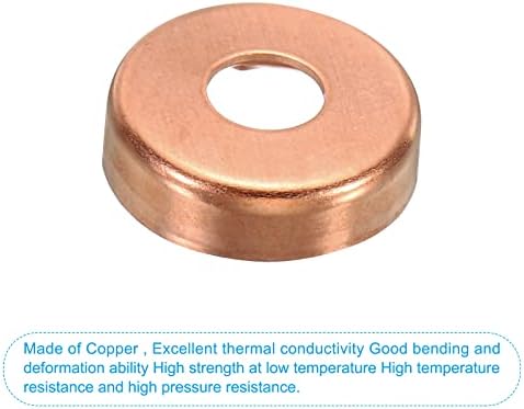 PATIKIL 5/8" Copper End Cap with 1/4" Hole, 10 Pcs Pipe Fitting Sweat Plug Connection for Water Pipe Plumbing, HVAC, Refrigeration System - Image 4