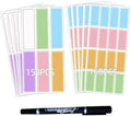 Assorted Colors Waterproof Removable Labels with Pen Adhesive Name Stickers by Unknown