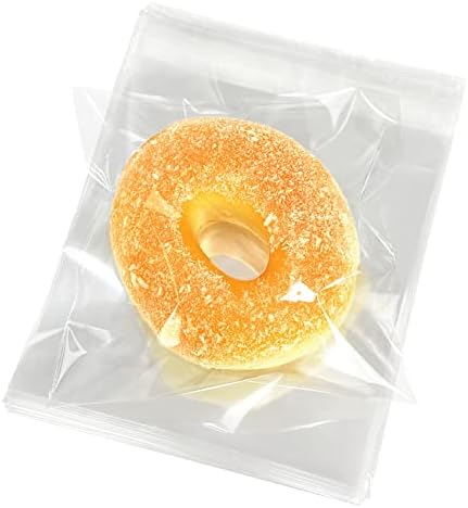 Morepack 5x5 In Cookie Bags Clear Self Sealing Cellophane Treat Bags 200Pcs by Morepack