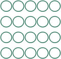 PATIKIL Fluorine Rubber O-Ring 20mm OD 17mm ID 1.5mm Width, 20Pcs Metric FKM Sealing Gasket Replacement for Seal Plumbing and Faucet Hose Machinery Plumbing Valves, Green by PATIKIL