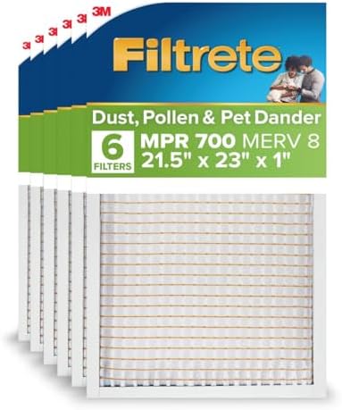 Filtrete 21.50 inx23x1 Air Filter, MERV 8, MPR 700, 6 HVAC Filters by Filtrete