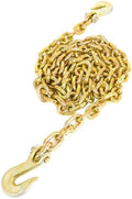 G80 Load Binder Chain,3/8"x10ft Tow Chain with G70 Hooks,5400lbs Safe Working Load, Heavy Duty Chain,Logging Chain for Transporting Towing, Tie Down Binding Equipment by FAHKNS