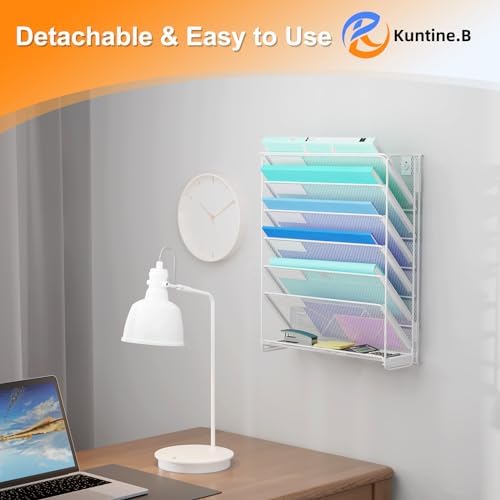 Kuntine.B Wall File Organizer Office Hanging Magazine Holder Wall File Organizer for Office Home - Image 6