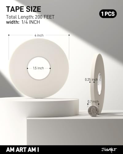 Artist Tape for Watercolor Paper, 1/4 inch Wide 200FT Long - Image 2