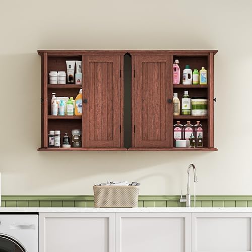 ChooChoo Bathroom Wall Cabinet with 2 Doors, Over The Toilet, Farmhouse - Image 6