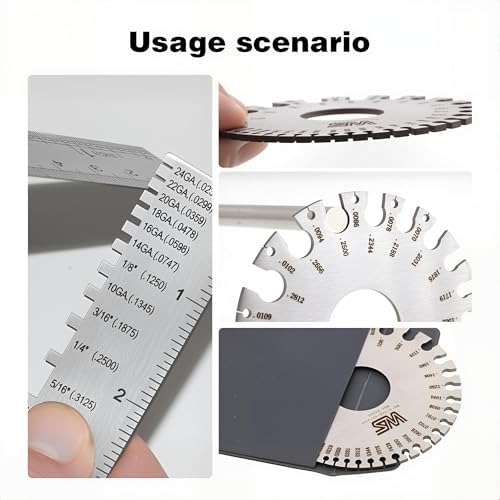 2pcs Wire Gauge Measuring Tool & Metal Sheet Thickness Gage Welding Gauge - Image 5
