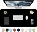 Bloss Leather Desk Pad, Non-Slip Desk Mat, Waterproof Large Mouse Pad, Mouse Mat, Computer Mat for Desk Easy Clean for Office/Home(Black, 35.4" x 15.7") by Bloss
