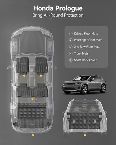 3W Floor Mats & Cargo Liner & seatback mats for 2024-2026 Honda Prologue - Image 2