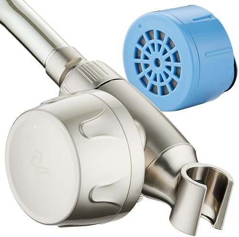 AquaCare Premium American KDF Shower Filter w/Built-in Hand Shower Bracket by HotelSpa