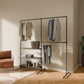 pamo Clothing Rack with Shelves 76" W x 76" H, 260 lbs Load Capacity by pamo