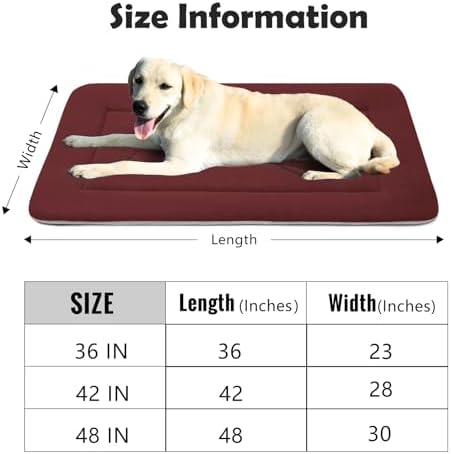 Medium Dog Bed Crate Mat 36 in Non-Slip Washable Soft Mattress Kennel Pads - Image 6