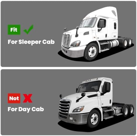 LASFIT Floor Mats for Freightliner Cascadia 2027 2026-2018 Semi‑Truck,Sleeper Cab Only,Not for Day Cab, Fit Without Transmission Shifter, All‑Weather TPE Floor Liners, Custom‑Fit Big Rig Truck Mats - Image 2