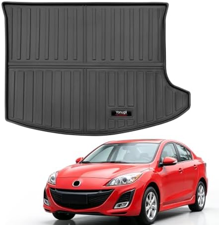 Custom Car Cargo Mats Trunk Liner All Weather TPE for 2010-2013 Mazda 3 Sedan Accessories (for 2010-2013 Mazda 3 Sedan) (Not Hatchback) - Image 3