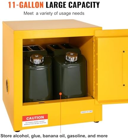 VEVOR Flammable Cabinet 17" x 17" x 18", Galvanized Steel Safety Cabinet, Adjustable Shelf Flammable Storage Cabinet, for Commercial Industrial and Home Use: Industrial & Scientific - Image 6