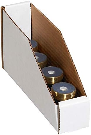 Top Pack Supply Open Top Bin Boxes, 2" x 18" x 4 1/2", White (Pack of 50) - Image 3
