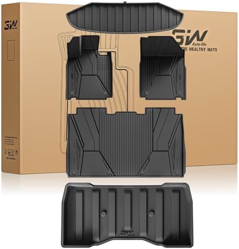 3W Floor Mats Set for Tesla Cybertruck 2023 2024 2025 2026, Frunk Liners by 3W