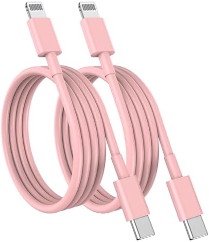 Susnwere USB C to Lightning Cable (2pack 6ft), Apple MFi Certified iPhone Fast Charger 2m, Power Delivery Original Type C Charging Cord for Apple iPhone 13/12/11 Pro/11/XS MAX/XR/8/7/6s Plus,iPad by Susnwere