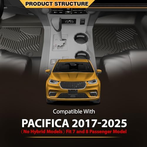 G-PLUS TPE Cargo Liners Fit 2017-2025 Chrysler Pacifica 7/8-Passenger - Image 2