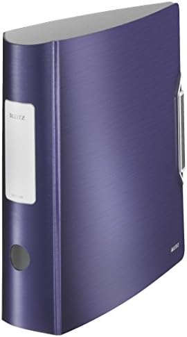 Leitz Lever Arch File, Titan Blue, A4, Curved Spine 8.2 cm Width, Elastic Fastening, Light polyfoam, Style Range, 11080069 by Leitz