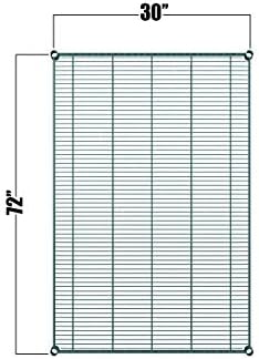 Green Epoxy Wire Shelf |Pack of 2 Shelves| for Storage in Humid Environments | Ideal for Restaurants, Stores, Businesses and Homes (Green Epoxy Wire Shelves, 30''W x 72''L) - Image 2