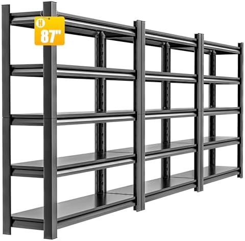 Garage Shelving, 48"W x 24"D x 87"H, Heavy Duty Metal Storage Shelves by HzdbhdGarageShelving