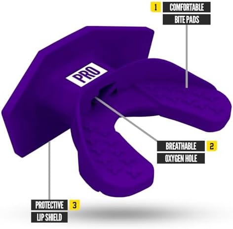 Nxtrnd One Pro Football Mouth Guard, Interchangeable Strap, Fits Adult & Youth (Purple) - Image 2