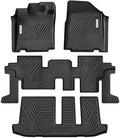 YITAMOTOR Floor Mats for Nissan Pathfinder 2013-2020, Infiniti QX60 2014-2020, JX35 2013, Custom Fit All Weather Anti-Slip TPE Rubber Mat, Pathfinder Accessories, 3 Row Automotive Floor Liners, Black by YITAMOTOR
