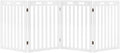 unipaws 29.5'H Free Standing Tall Wooden White Dog Cat Gate, Foldable Pet Fence by unipaws