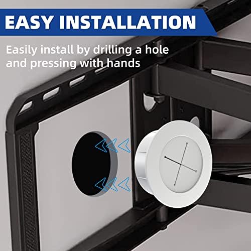 TV Wire Hider Kit for Wall Mount TV, in Wall Cable Management Kit, Includes 2 Pass Throughs and Hole Saw Drill Attachment for Easy Install（Off-White） - Image 6