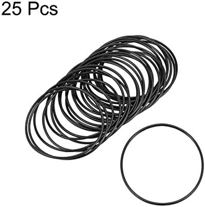 uxcell Nitrile Rubber O-Rings 46mm OD 43mm ID 1.5mm Width, Metric Nitrile Rubber Sealing Gasket, Pack of 25 - Image 2