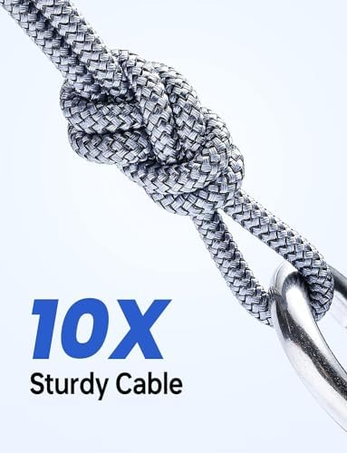 AINOPE 2 Pack USB Extensions Cable High Speed USB 3.0 Extension Cord Type A Male to Female Sturdy Braided Material Fast Data Transfer Compatible with USB Keyboard,Mouse,Flash Drive,Grey,3.3FT+3.3FT - Image 3