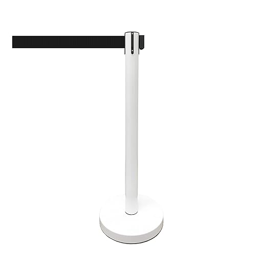 VIP Crowd Control Retractable Belt Stanchion Queue Safety Barrier Set - Image 4
