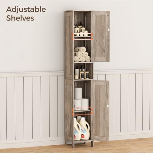 Homleke Tall Bathroom Storage Cabinet with 2 Doors, Slim Bathroom Cabinet - Image 6