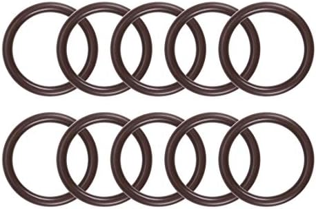 uxcell Fluorine Rubber O-Rings 18mm OD 14mm ID 2mm Width, Metric FKM Sealing Gasket, Pack of 10 by uxcell