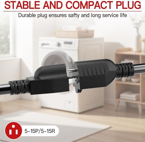 Skrizcable 16/3 12 FT Indoor Extension Cord Flexible, Black Power Cord - Image 5